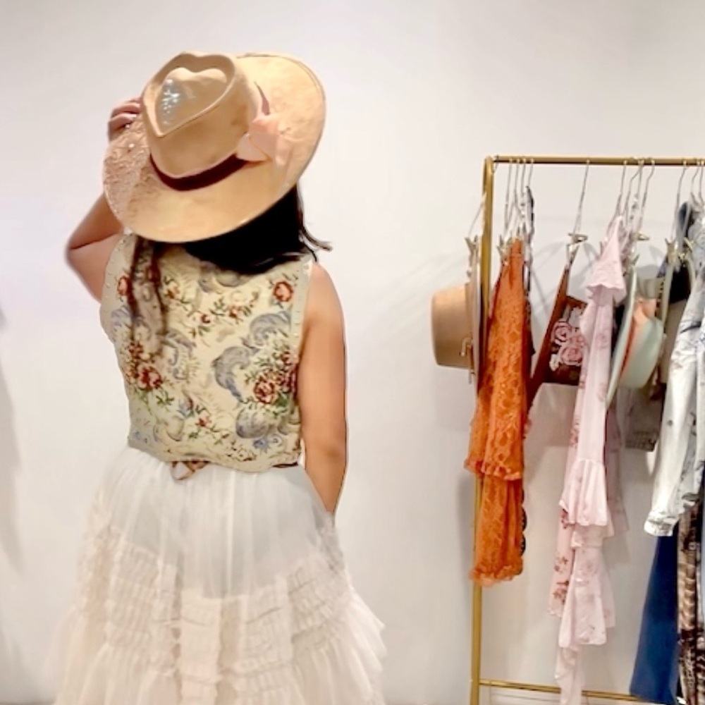 Vintage vest, embroidery print pattern vest, western vest, boho vest, chic vest